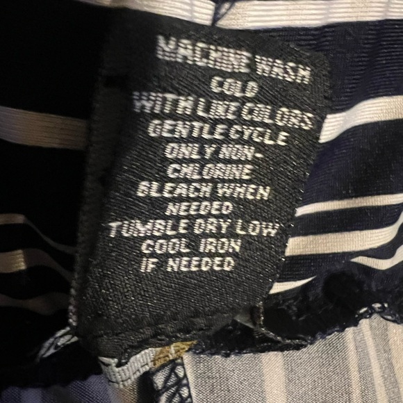 Robert Louis Striped Cargo Pants in Navy and White - Picture 8 of 8